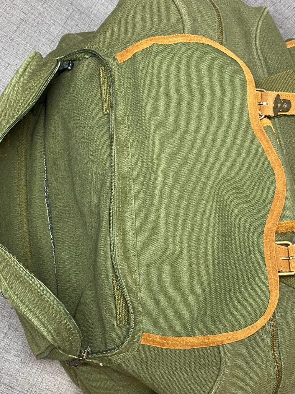 Vintage Eddie Bauer Duffle Bag for Travel Canvas Suede Duffel Bag Carry on Men
